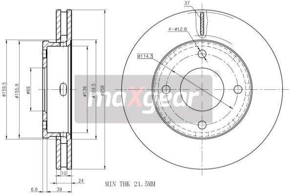 Jarrulevy MAXGEAR 19-1857MAX