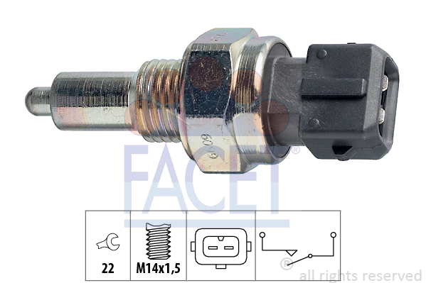 Kytkin, peruutusvalo FACET 7.6099