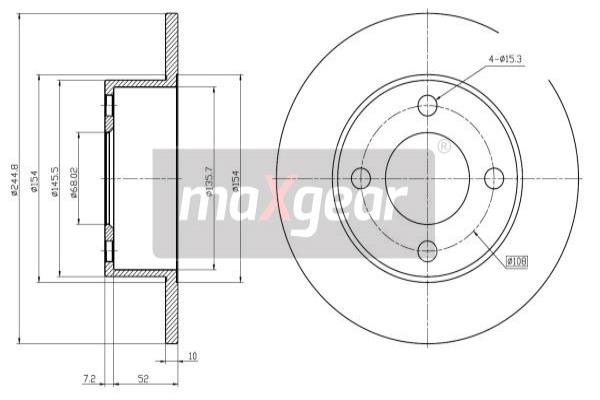 Jarrulevy MAXGEAR 19-0685MAX