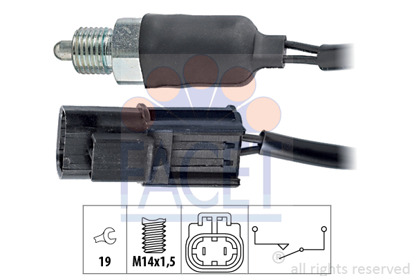 Kytkin, peruutusvalo FACET 7.6209
