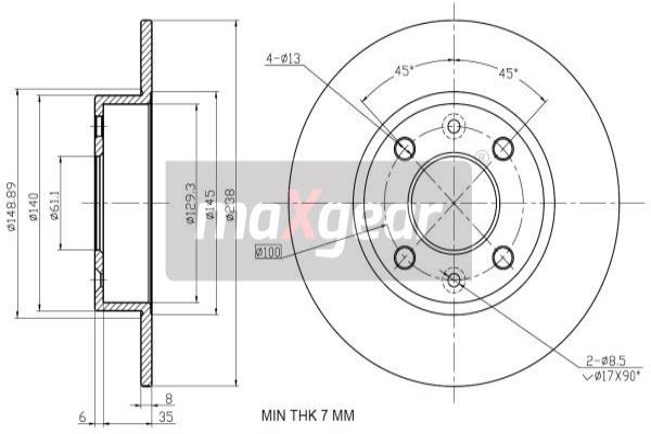 Jarrulevy MAXGEAR 19-0746