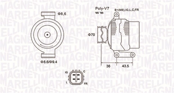 Laturi MAGNETI MARELLI 063731980010