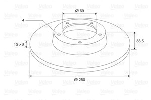 Jarrulevy, Taka-akseli, MITSUBISHI COLT VI, COLT CZC Cabriolet, SMART FORFOUR, 4544200072, 4605A076, M4605A076, MR569974