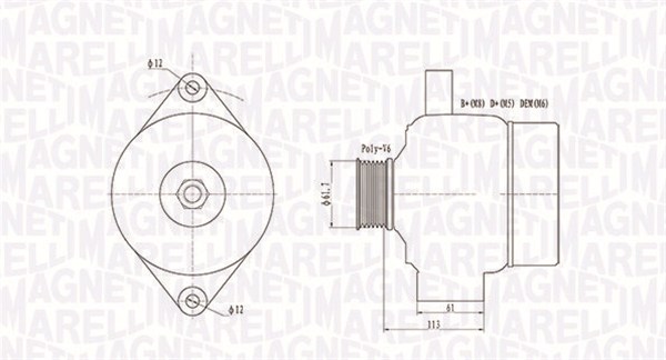 Laturi MAGNETI MARELLI 063731890010