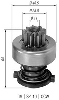 Hammaspyörä, käynnistys MAGNETI MARELLI 940113020113