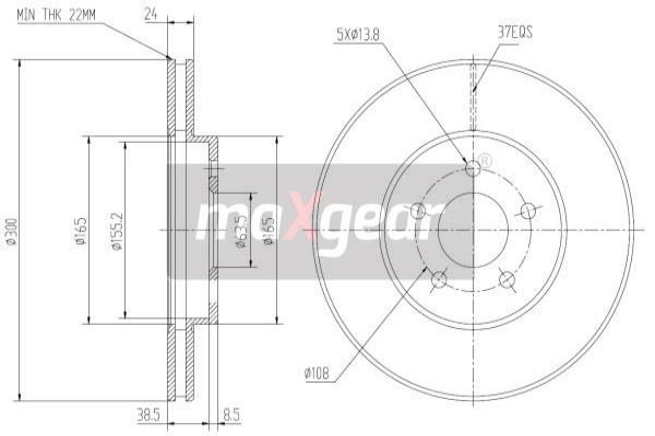 Jarrulevy MAXGEAR 19-0811