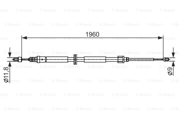 Käsijarruvaijeri BOSCH 1 987 482 432