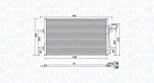 Lauhdutin, ilmastointilaite MAGNETI MARELLI 350203934000