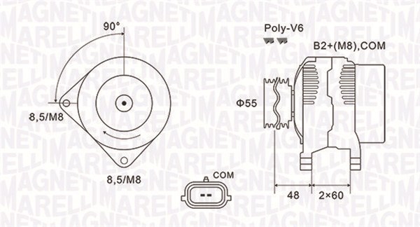 Laturi MAGNETI MARELLI 063731974010