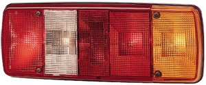 Lasi, takavalo, Oikea, Vasen, VW LT 28-35 Flak/chassi I, LT 40-55 Flak/chassi I, TRANSPORTER Flak/chassi IV, 283 945 095 C, 81.25229.603