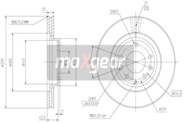 Jarrulevy MAXGEAR 19-1859MAX