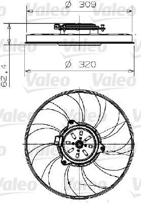 Tuuletin (moottorijäähdytys) VALEO 696003