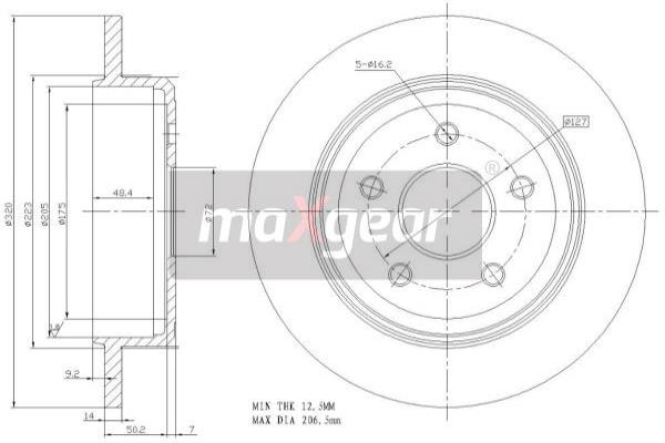 Jarrulevy MAXGEAR 19-2279