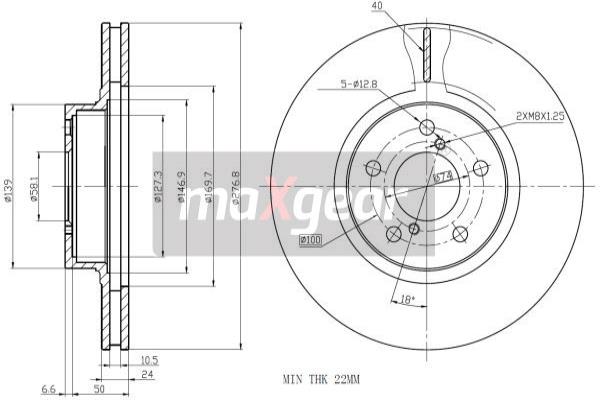 Jarrulevy MAXGEAR 19-2505