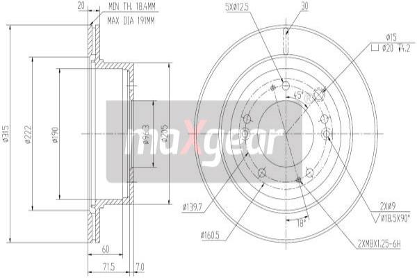 Jarrulevy MAXGEAR 19-2372