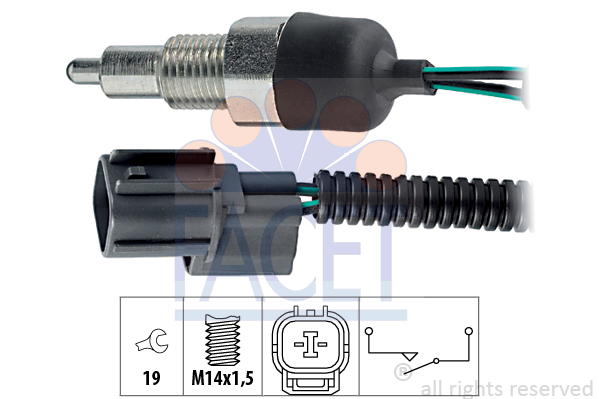Kytkin, peruutusvalo FACET 7.6247