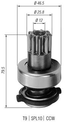 Hammaspyörä, käynnistys MAGNETI MARELLI 940113020183