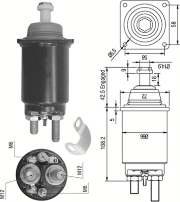 Magneettikytkin, käynnistin MAGNETI MARELLI 940113050313