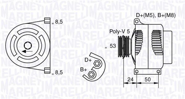 Laturi MAGNETI MARELLI 063377008010