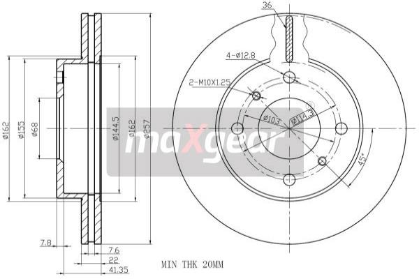 Jarrulevy MAXGEAR 19-1023