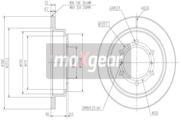 Jarrulevy MAXGEAR 19-0949
