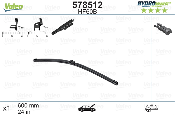 Pyyhkijänsulka VALEO 578512