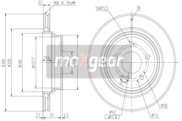 Jarrulevy MAXGEAR 19-1262