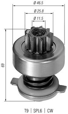 Hammaspyörä, käynnistys MAGNETI MARELLI 940113020115