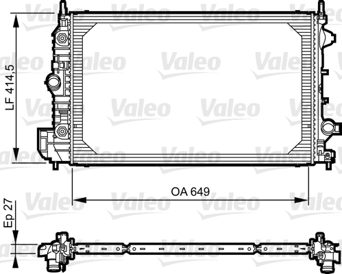 Jäähdytin,moottorin jäähdytys VALEO 735086