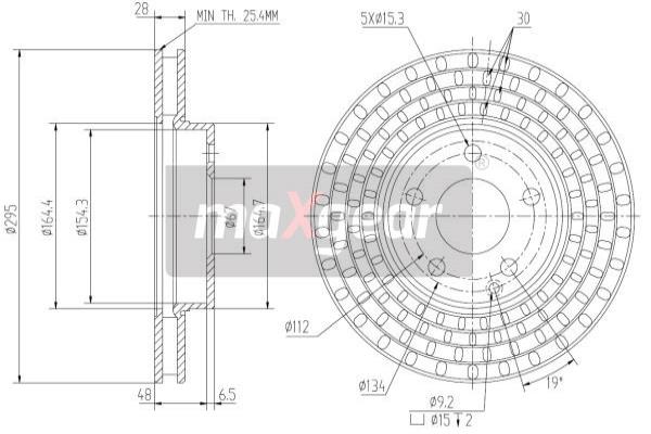 Jarrulevy MAXGEAR 19-1260MAX