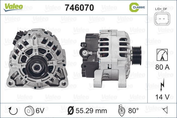 Laturi VALEO 746070