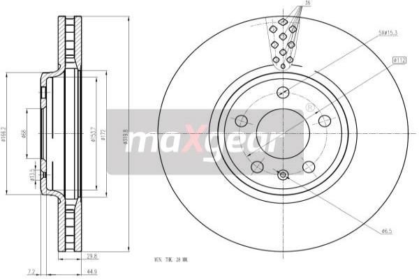 Jarrulevy MAXGEAR 19-2447