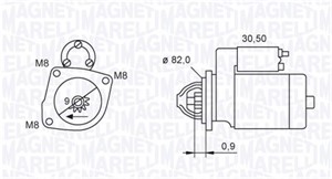 Käynnistin, FIAT DUCATO Buss, DUCATO Flak/chassi, DUCATO Skåp, 51832949