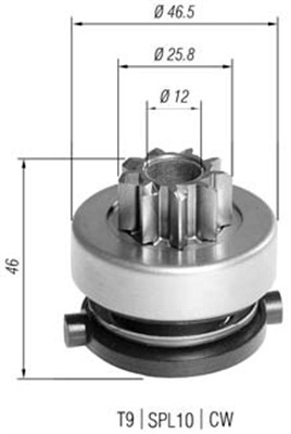 Hammaspyörä, käynnistys MAGNETI MARELLI 940113020389