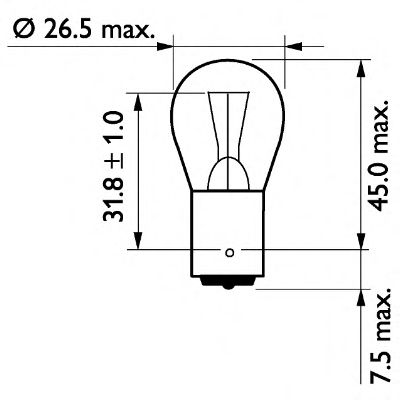 Polttimo, vilkkuvalo PHILIPS 13498MDCP