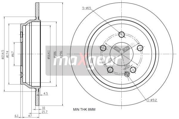 Jarrulevy MAXGEAR 19-1056