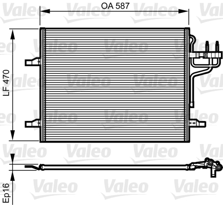 Lauhdutin, ilmastointilaite VALEO 814185