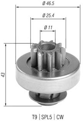 Hammaspyörä, käynnistys MAGNETI MARELLI 940113020388