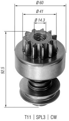 Hammaspyörä, käynnistys MAGNETI MARELLI 940113020059