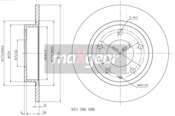 Jarrulevy MAXGEAR 19-0717MAX