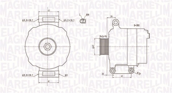 Laturi MAGNETI MARELLI 063731867010