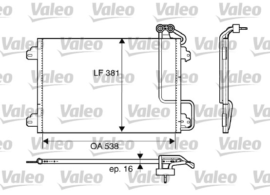 Lauhdutin, ilmastointilaite VALEO 817509