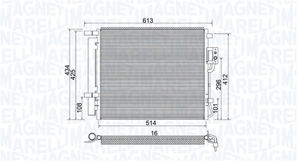 Lauhdutin, ilmastointilaite MAGNETI MARELLI 350203977000