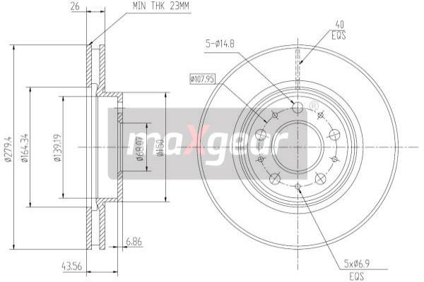 Jarrulevy MAXGEAR 19-0761