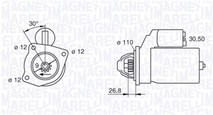 Käynnistin, ALFA ROMEO,FIAT,SEAT, 1516722R, 4412894, 4448694, 4470224, 46231640, 471113, 4712894, 4713805, 4713807, 4741669, 4741699, 75