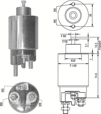 Magneettikytkin, käynnistin MAGNETI MARELLI 940113050354