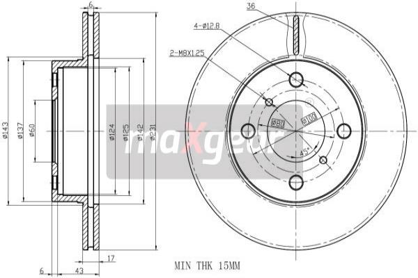 Jarrulevy MAXGEAR 19-2327