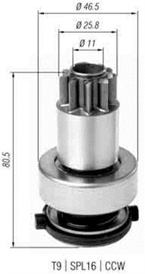 Hammaspyörä, käynnistys MAGNETI MARELLI 940113020385