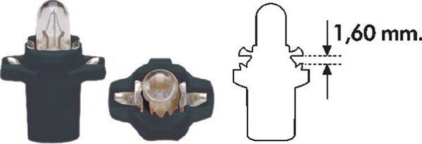 Polttimo, mittariston valo MAGNETI MARELLI 003733100000