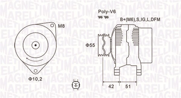 Laturi MAGNETI MARELLI 063732126010
